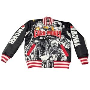 Headgear Classics Cash Money Records Lil Wayne Birdman Satin Varsity Jacket M